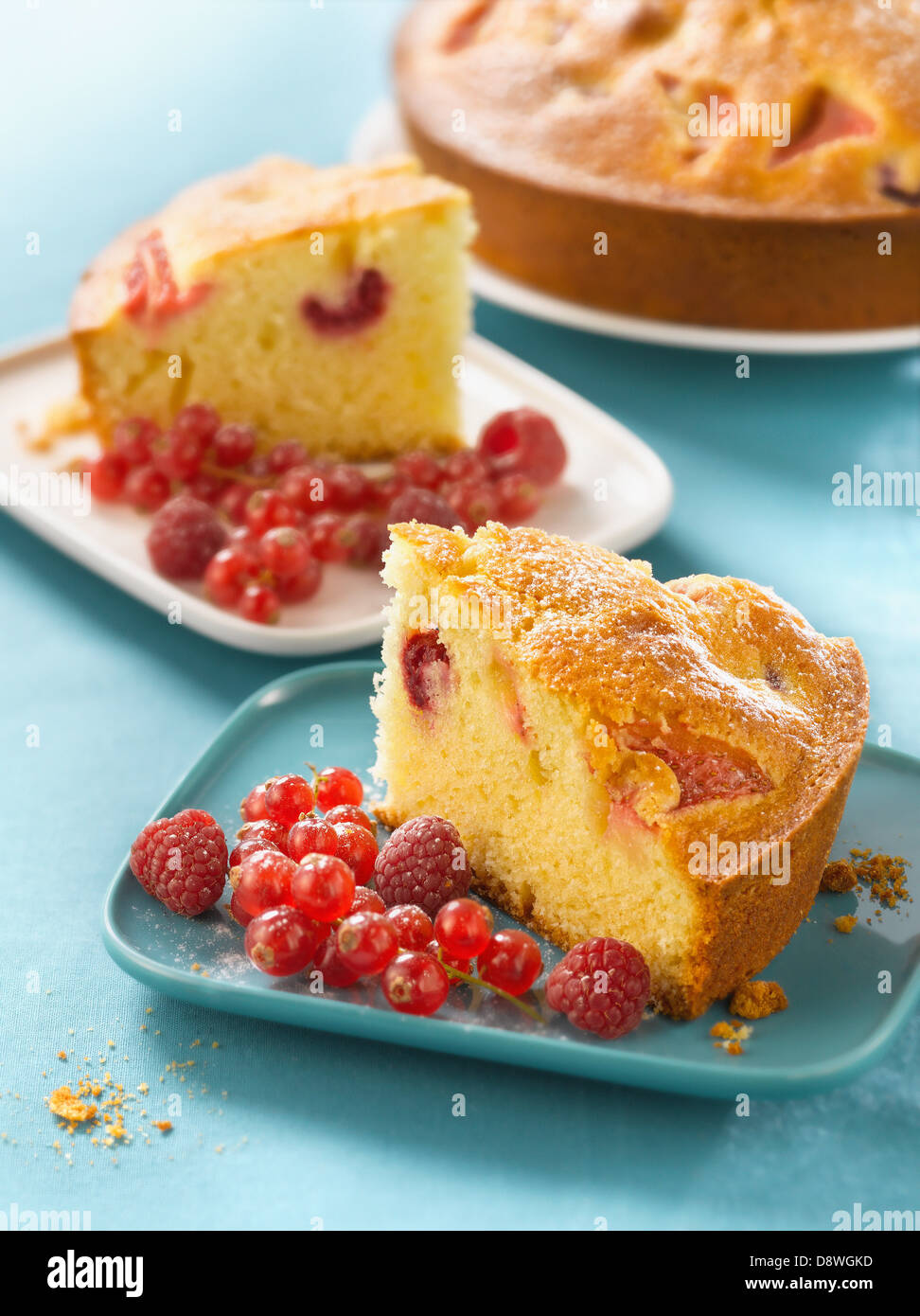 Summer fruit yoghurt cake Stock Photo Alamy