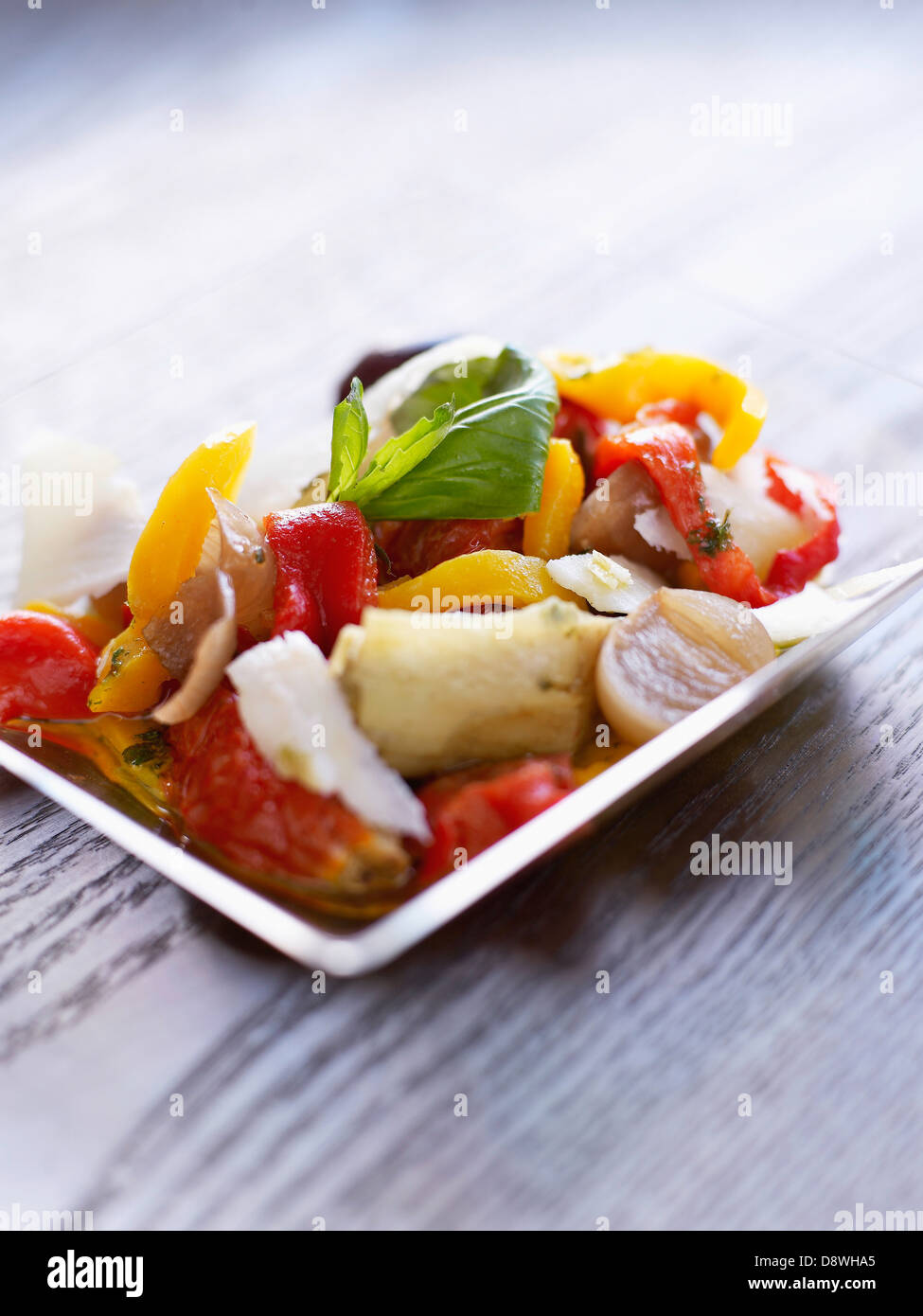 Pepper and confit tomato salad Stock Photo Alamy