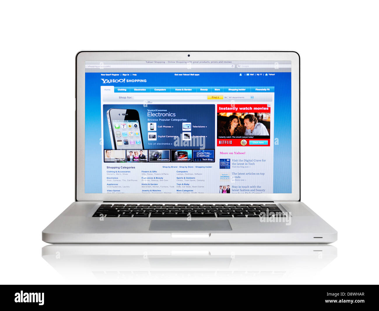 Yahoo electronics website on laptop screen Stock Photo - Alamy