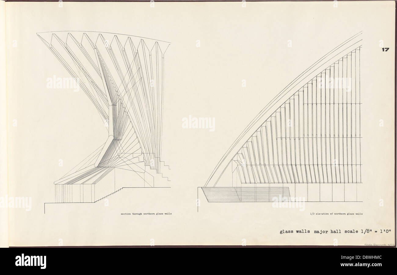 Glass walls (Sydney Opera House Stock Photo Alamy