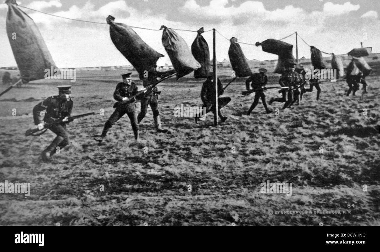 First World War photograph of new army recruits in training Stock Photo