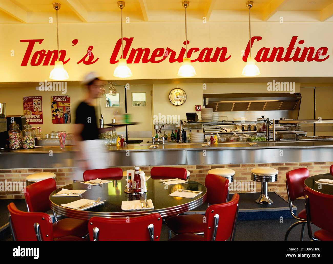 Inside the Tom's American Cantine diner Stock Photo