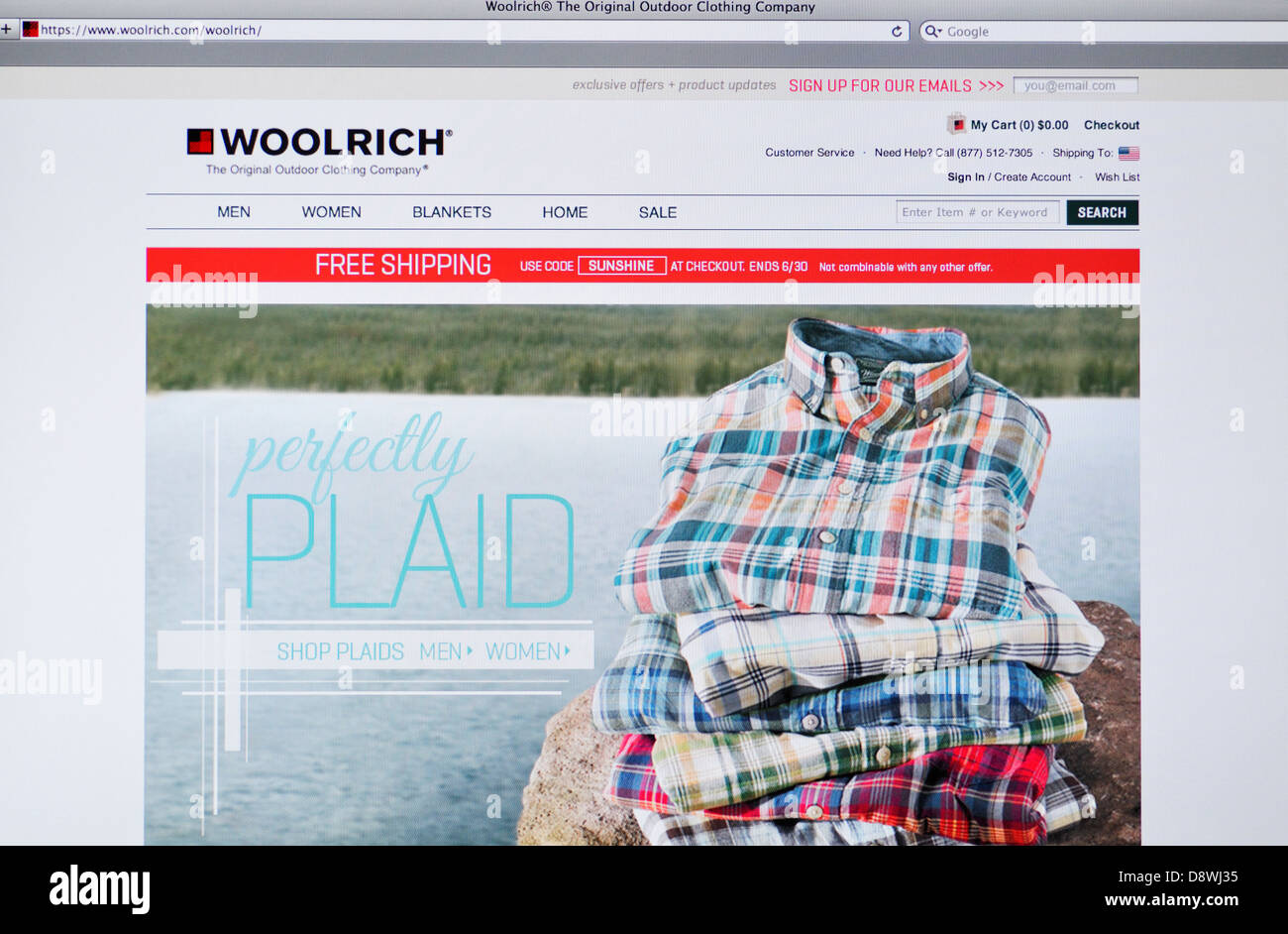 Woolrich Outdoor clothing store website Stock Photo Alamy