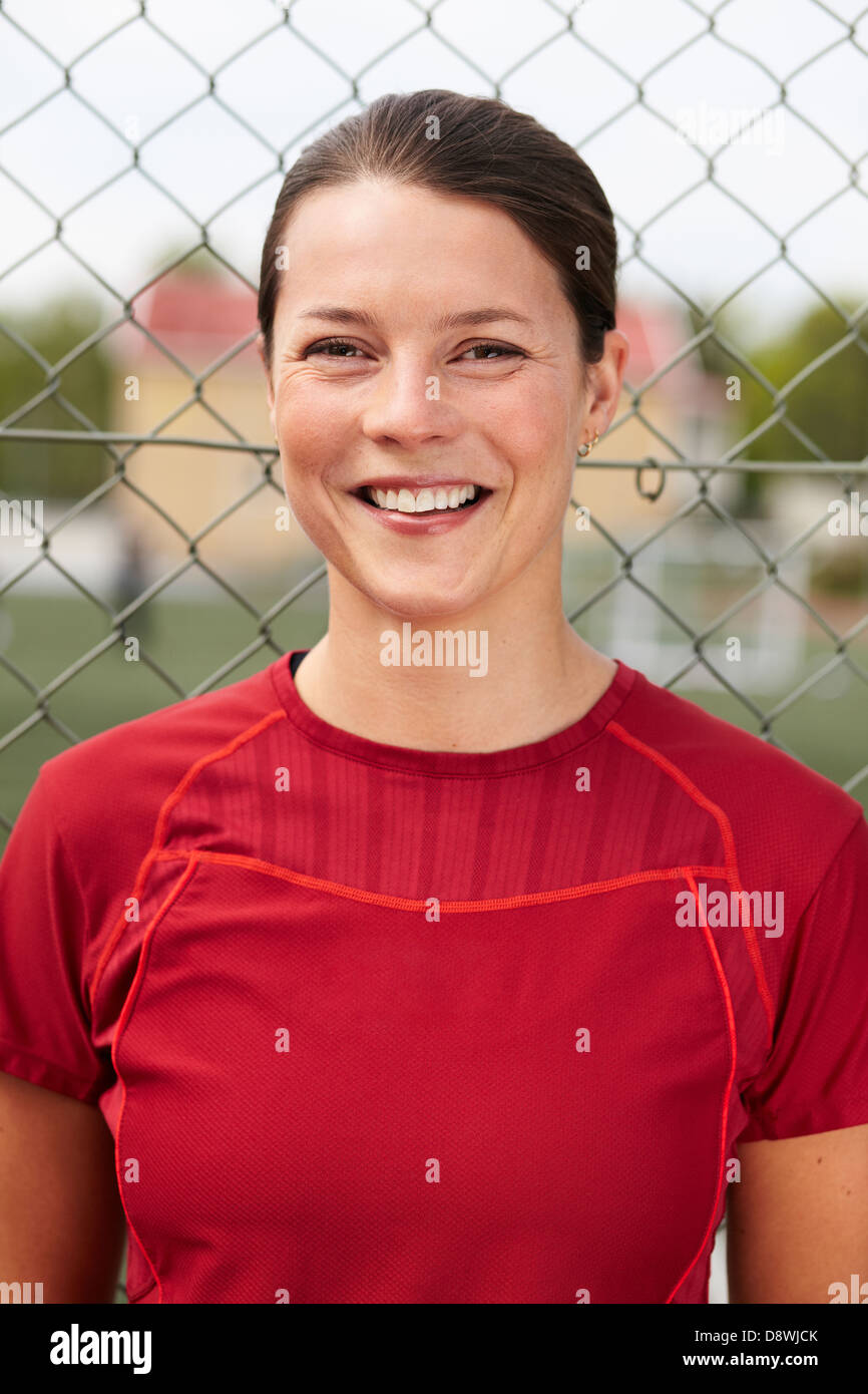Portrait of female athlete Stock Photo - Alamy