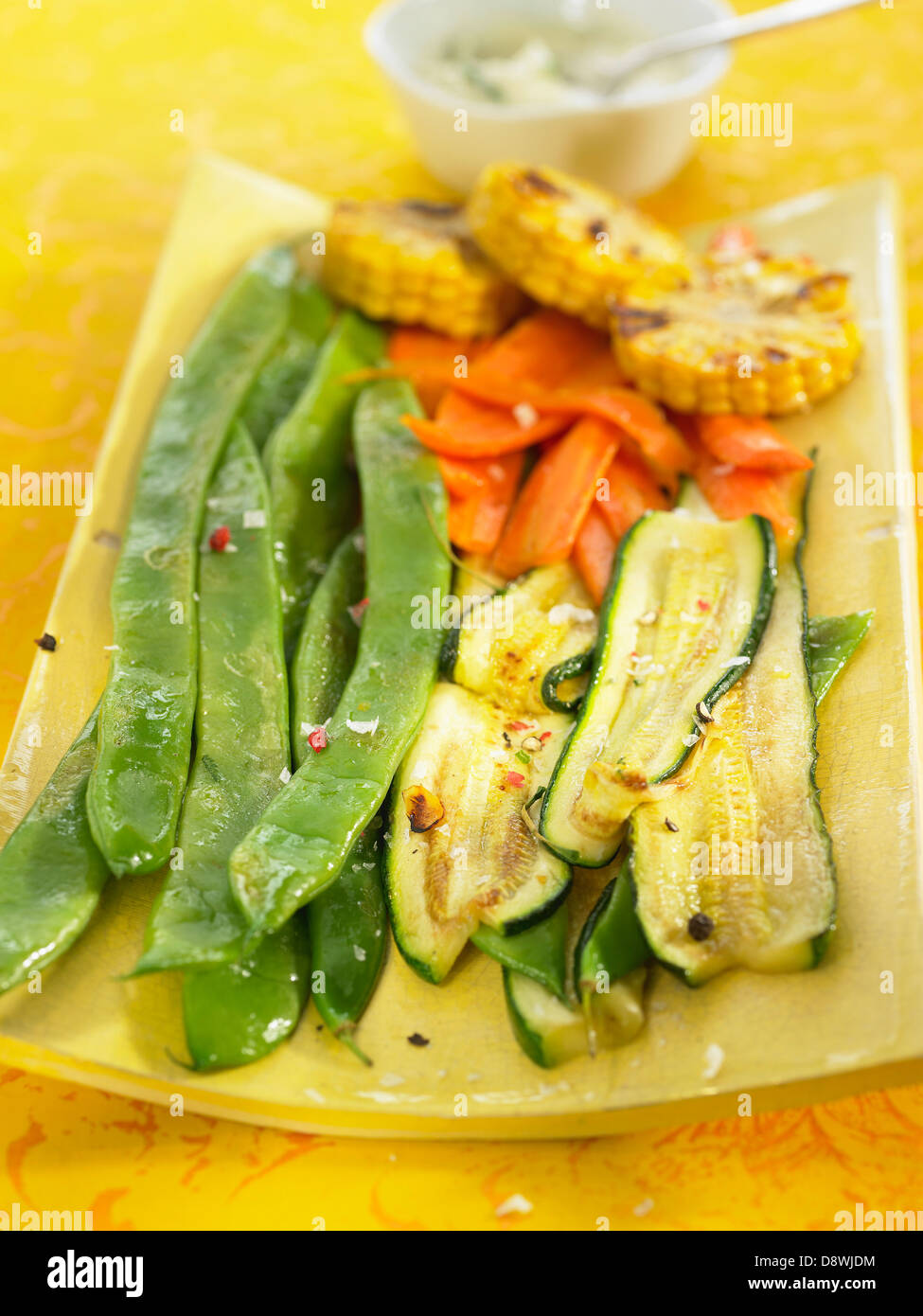 Selection of grilled vegetables Stock Photo