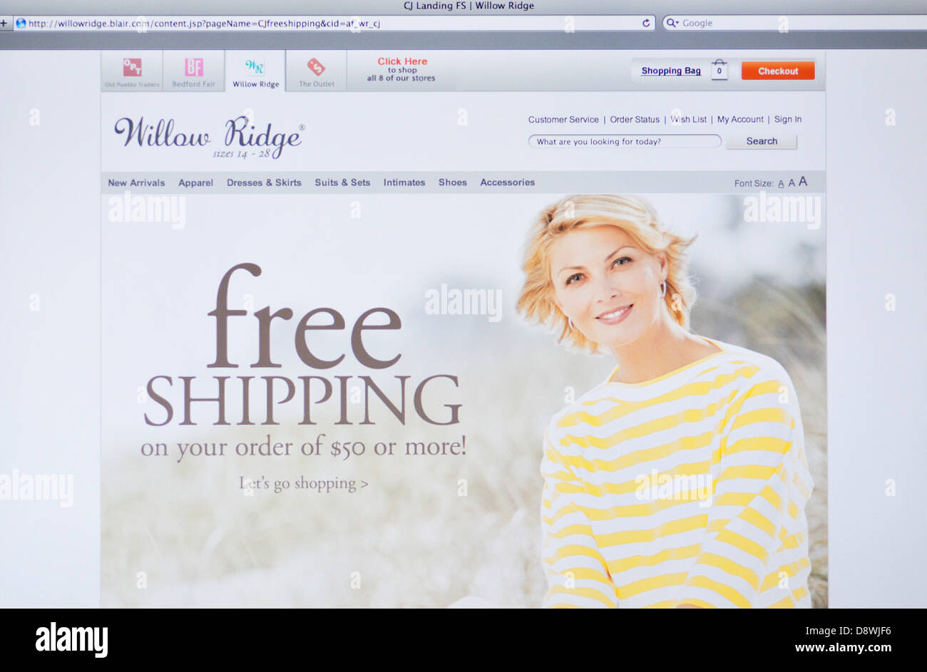 Willow Ridge Blair apparel website Stock Photo Alamy