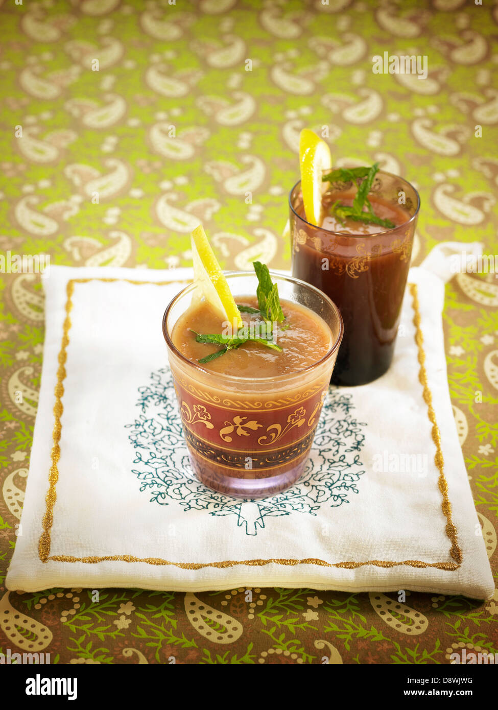 Tamarind and mint drink Stock Photo