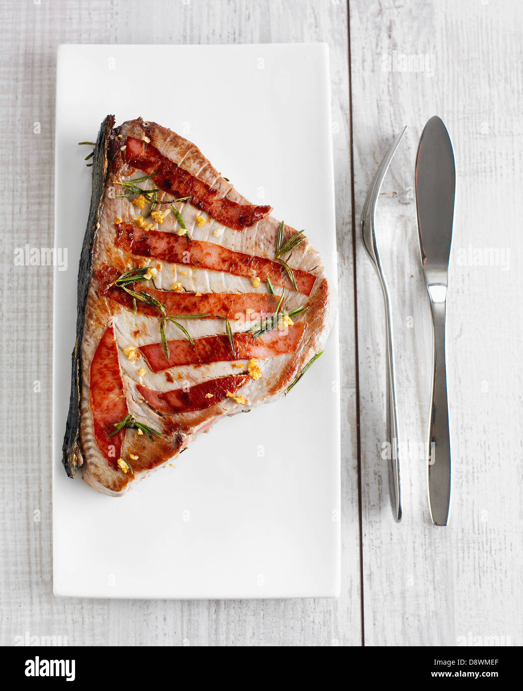 Italian-style roast tuna Stock Photo