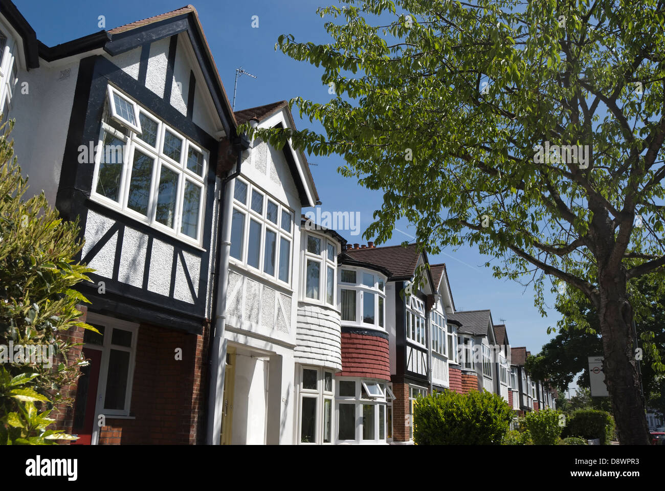 mock tudor style houses of the 1930s, east twickenham, middlesex