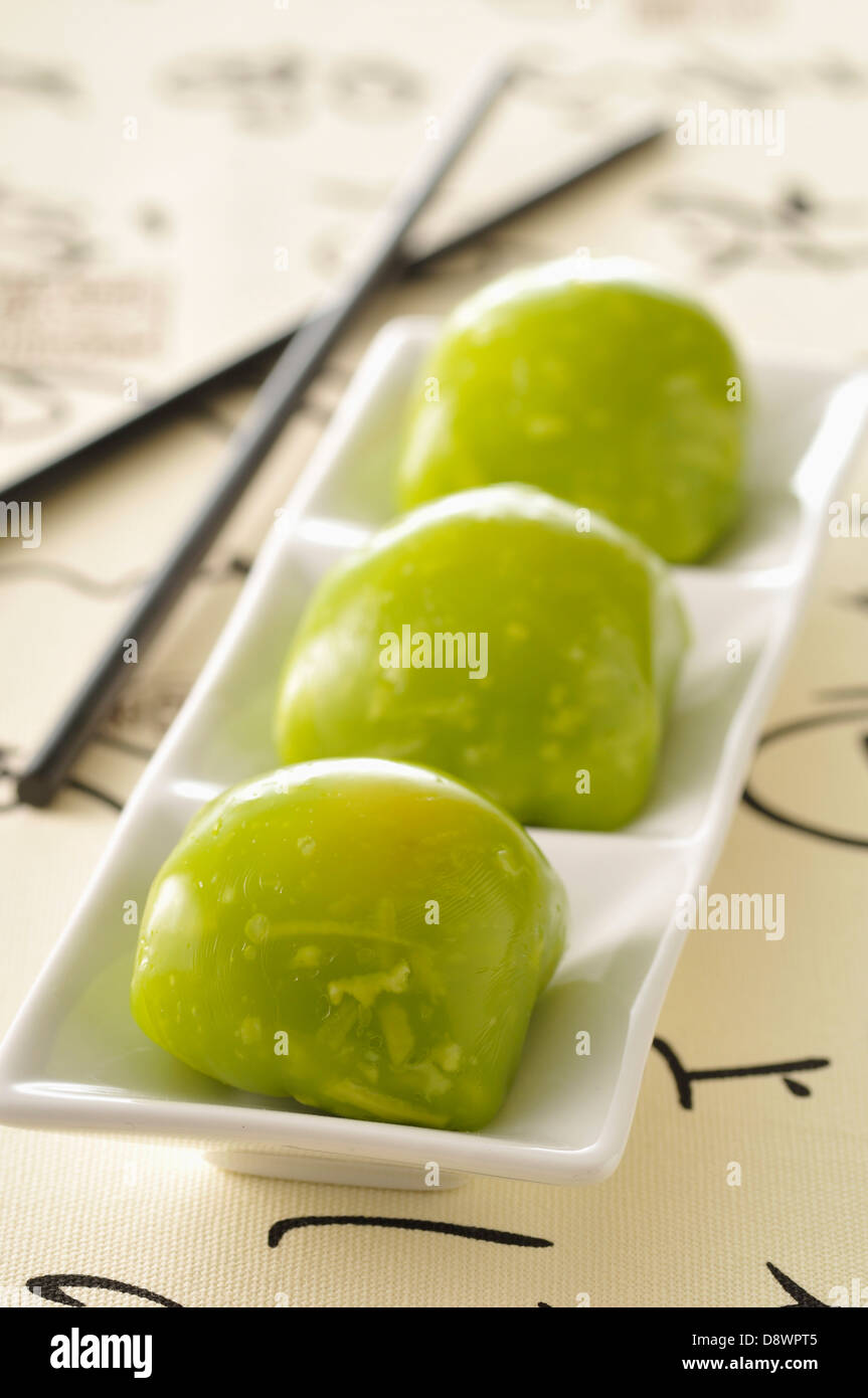 Small Asian jellified cookies Stock Photo