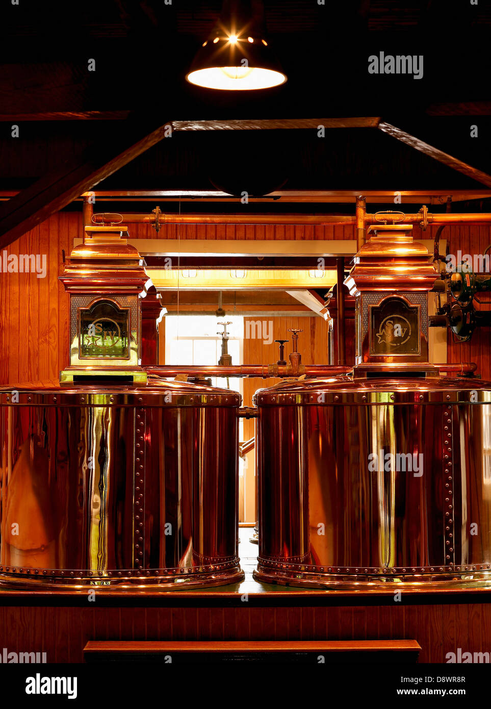 Still for distilling Bourbon at the Maker's Mark Distillery Stock Photo
