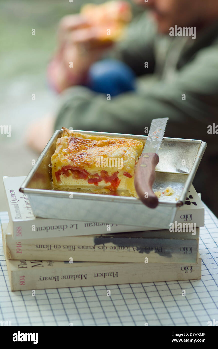 Ham and tomato quiche Stock Photo Alamy