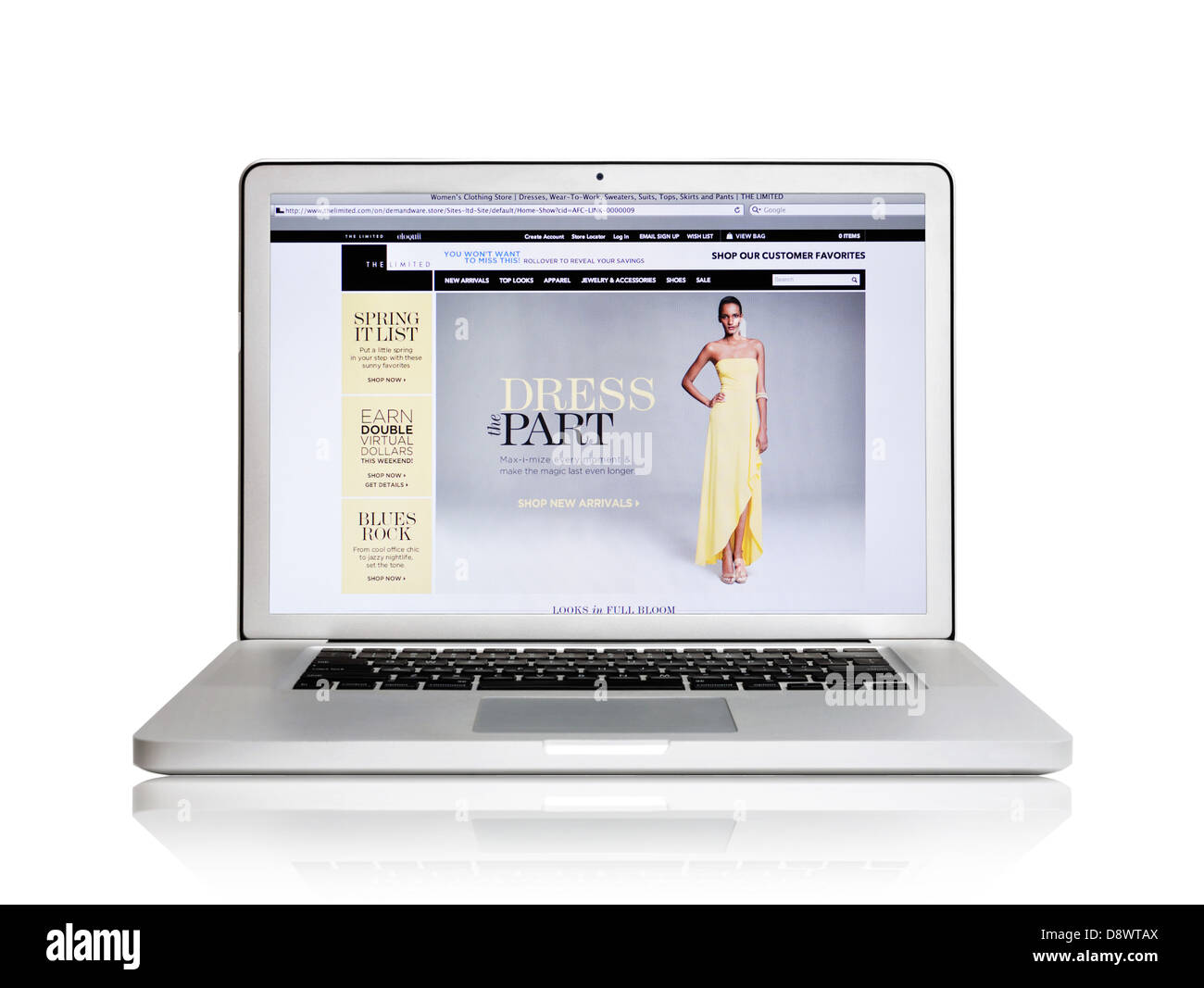 The Limited clothing store website on laptop screen Stock Photo Alamy