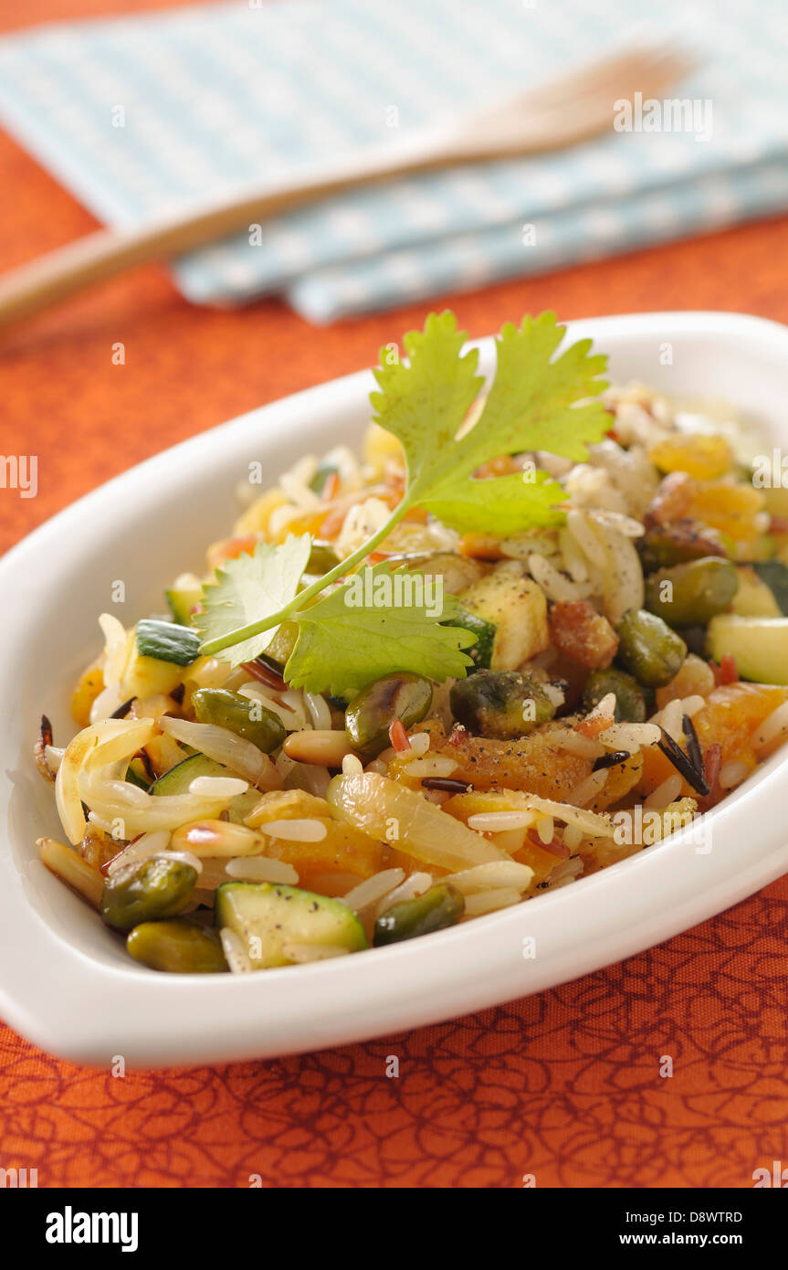 Spicy rice with dried fruit Stock Photo Alamy