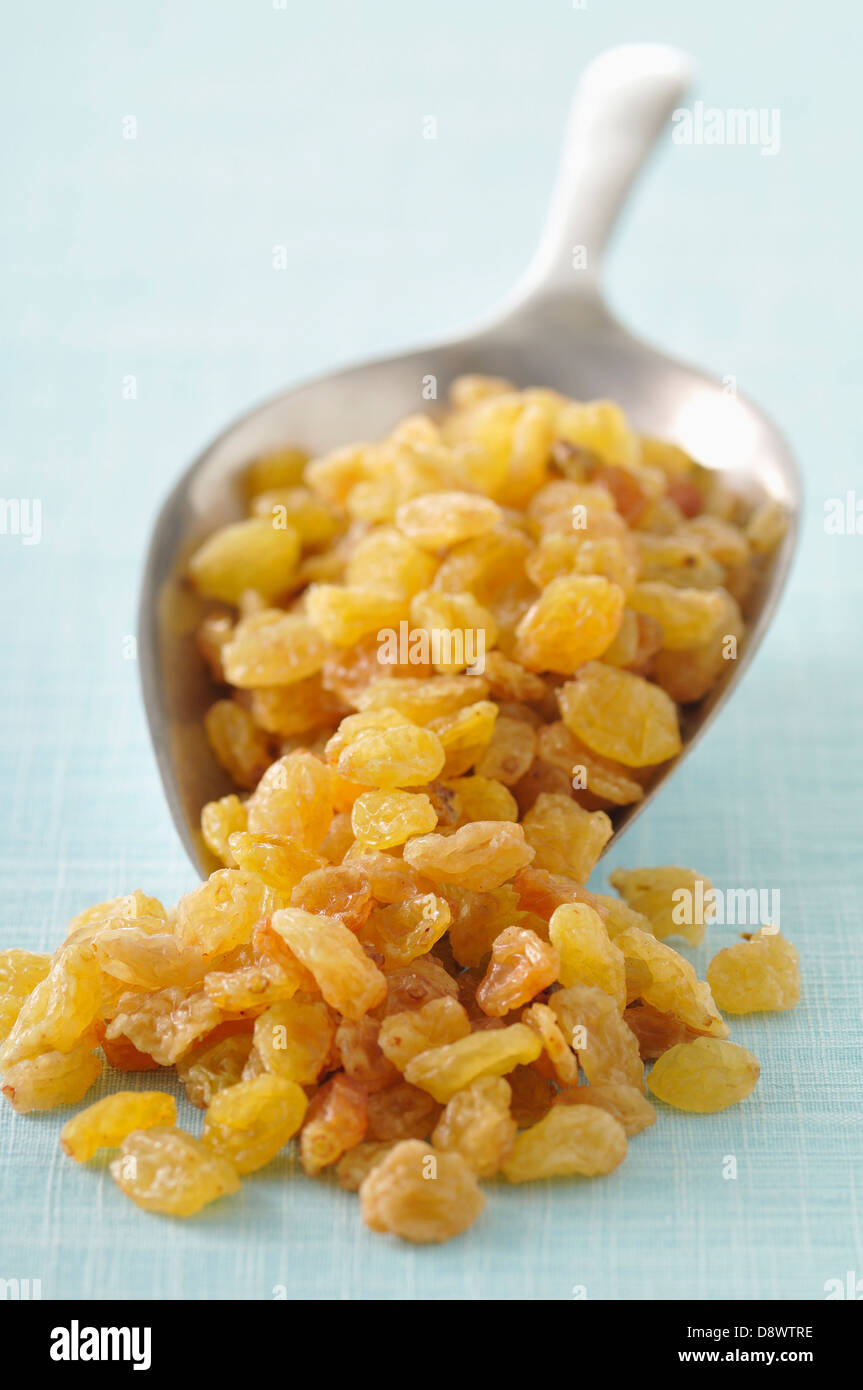 Scoopful of sultanas Stock Photo