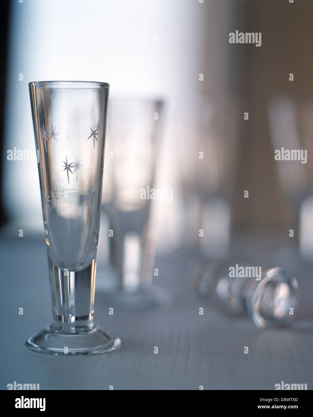 A Snaps Glass, Close-up. Stock Photo