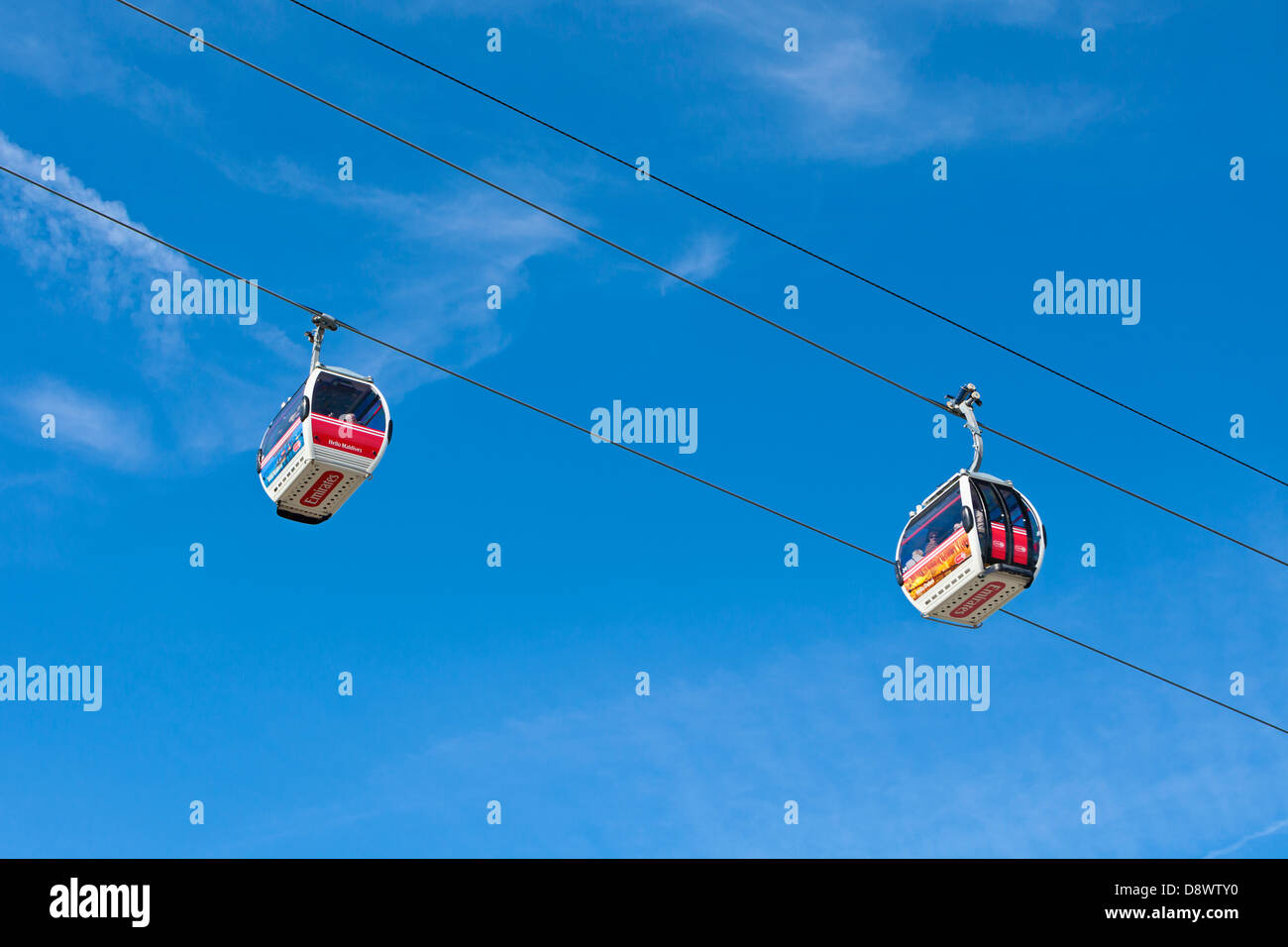 Air line emirates cable car, London, England Stock Photo