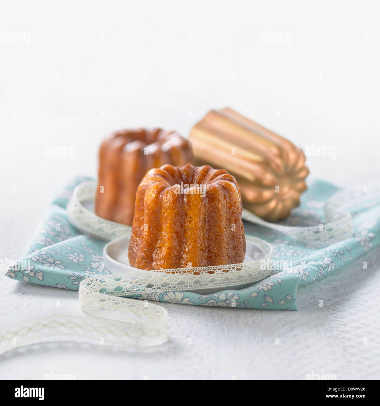 Traditional Cannelés Stock Photo