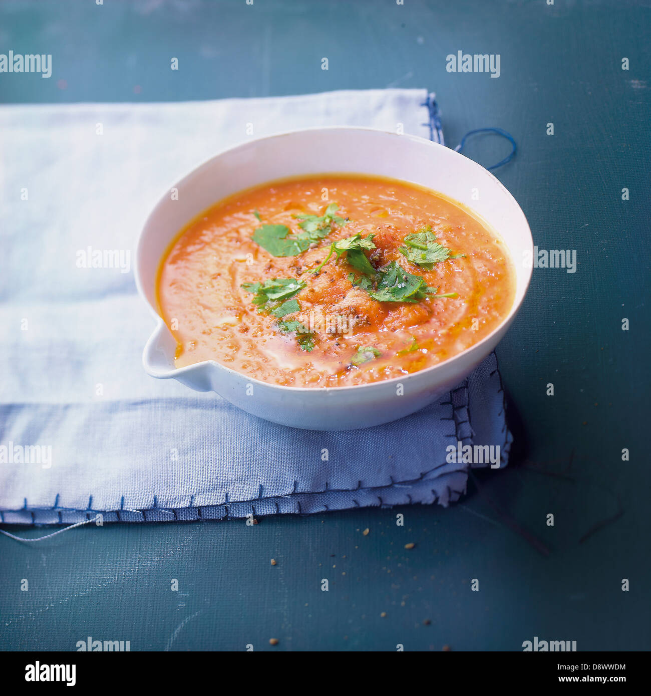 Cold carrot soup Stock Photo Alamy