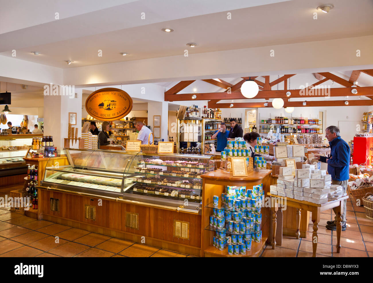 Inside the Food hall of The House of Bruar retail outlet  near Blair Atholl Perth and Kinross Scotland UK GB EU Europe Stock Photo