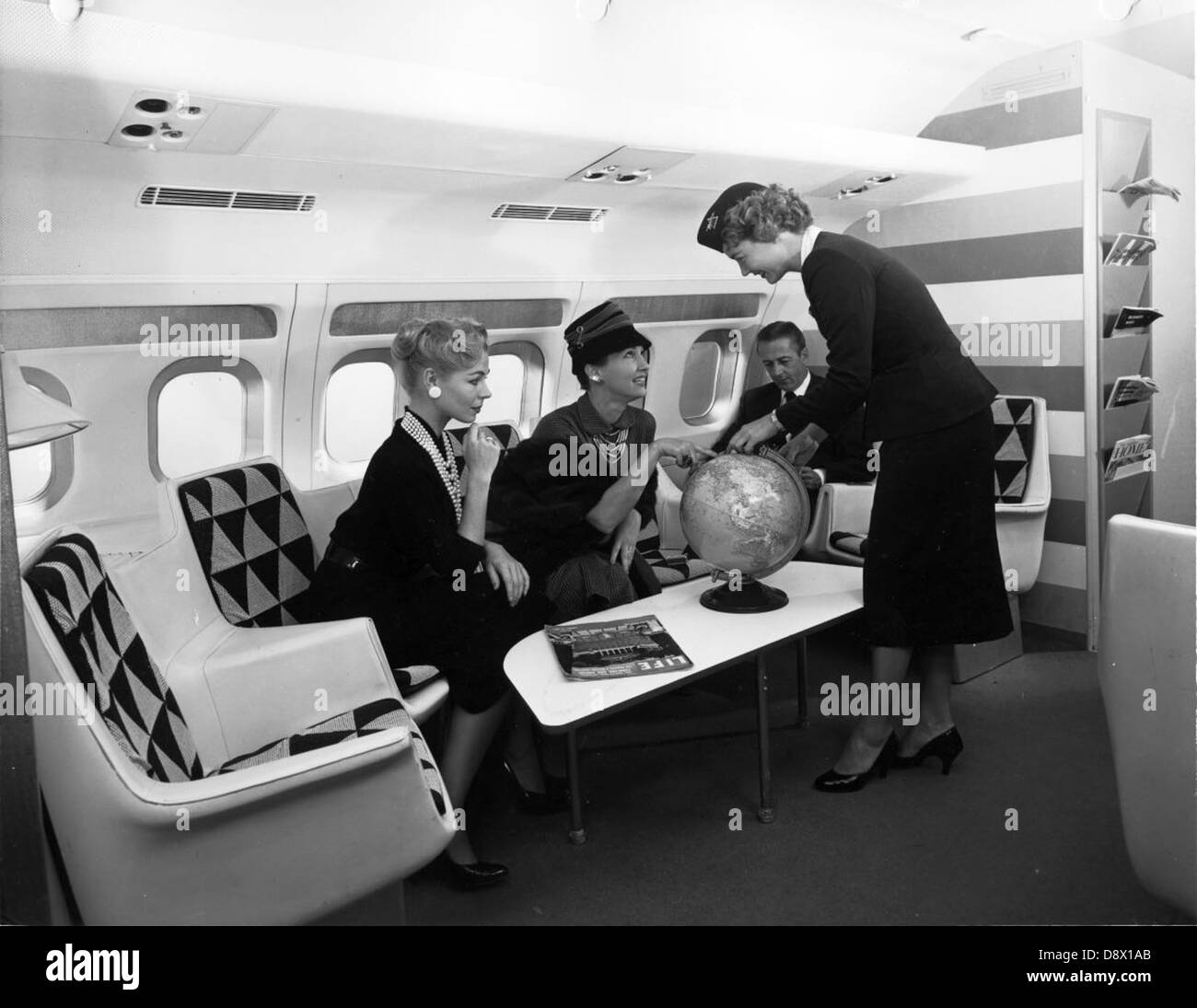 Convair 880 mock-up interior Stock Photo