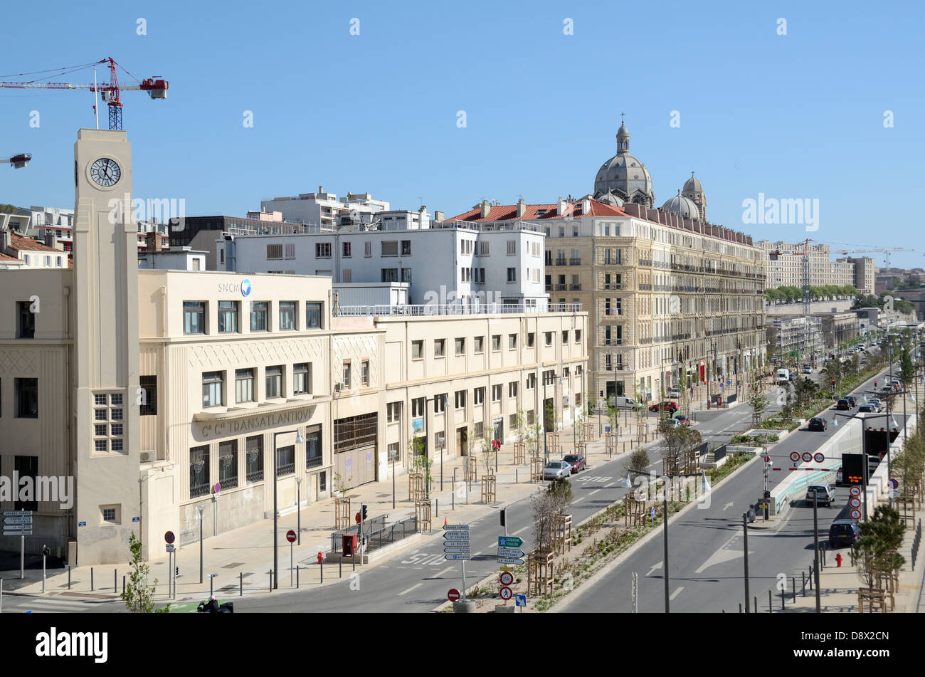 Waterfront Seafront or Boulevard du Littoral Quai de la Joliette Stock