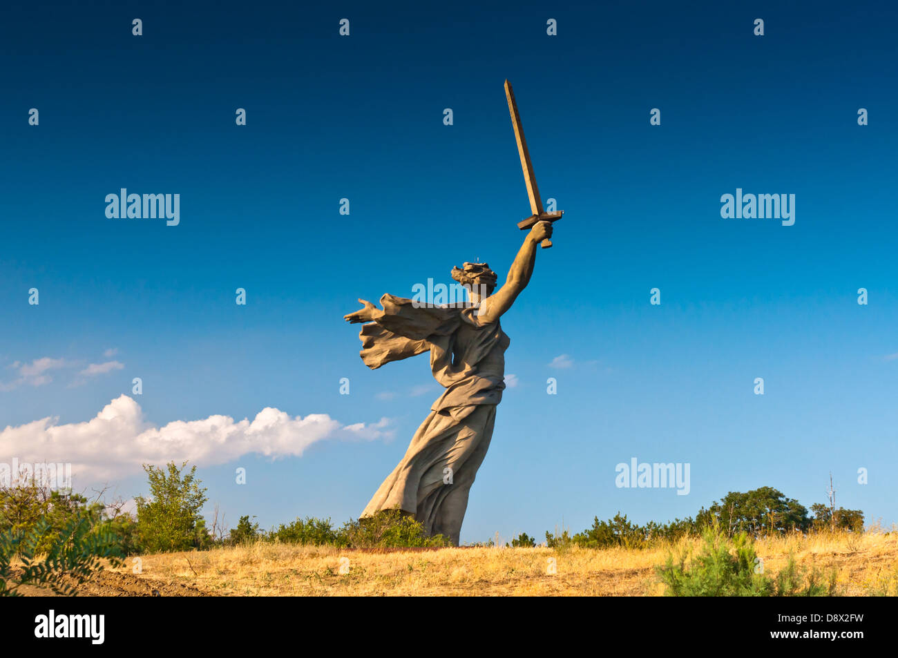 The Motherland Calls monument. View from backside. Stock Photo