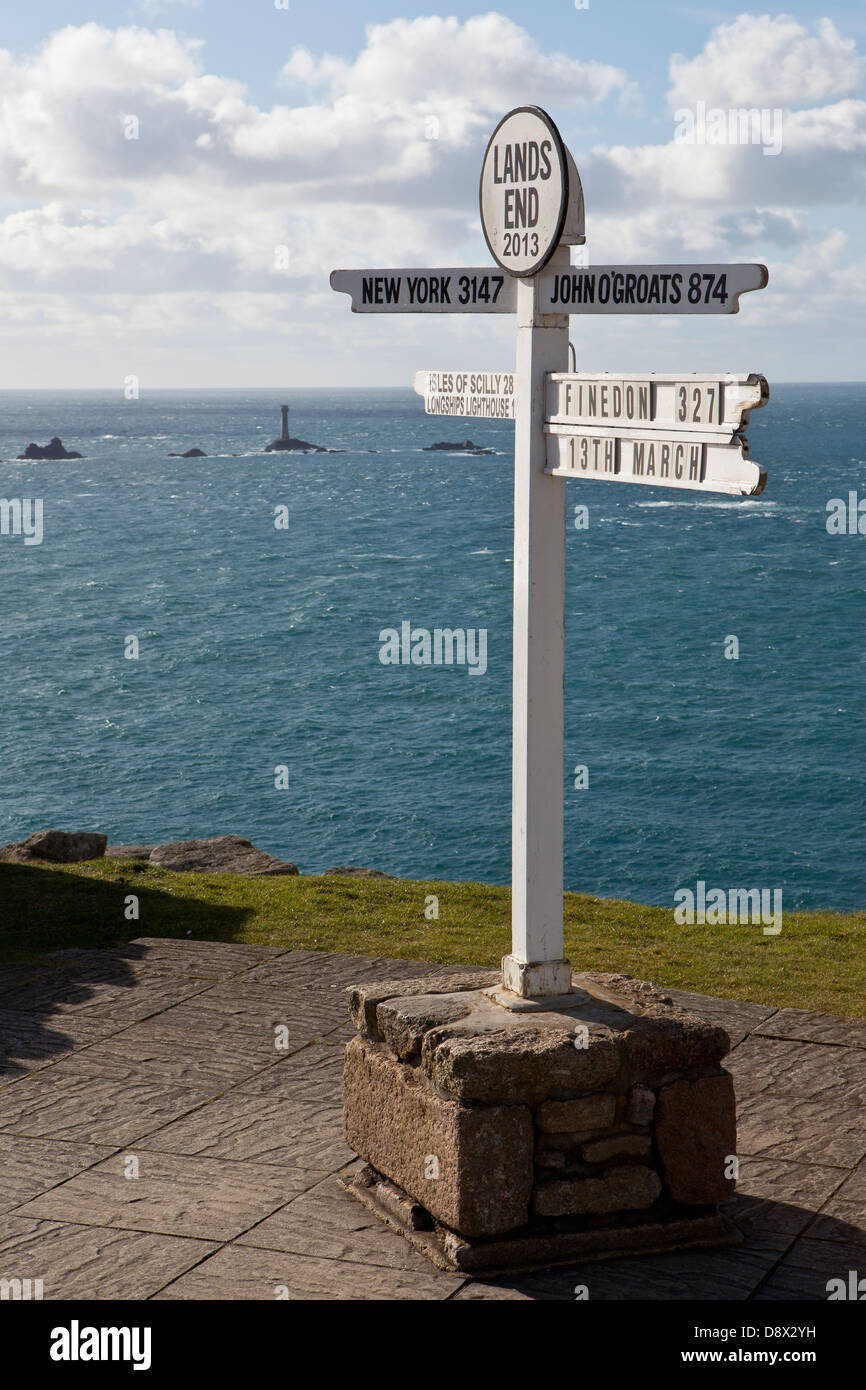 Lands End 2013 in Cornwall. Stock Photo