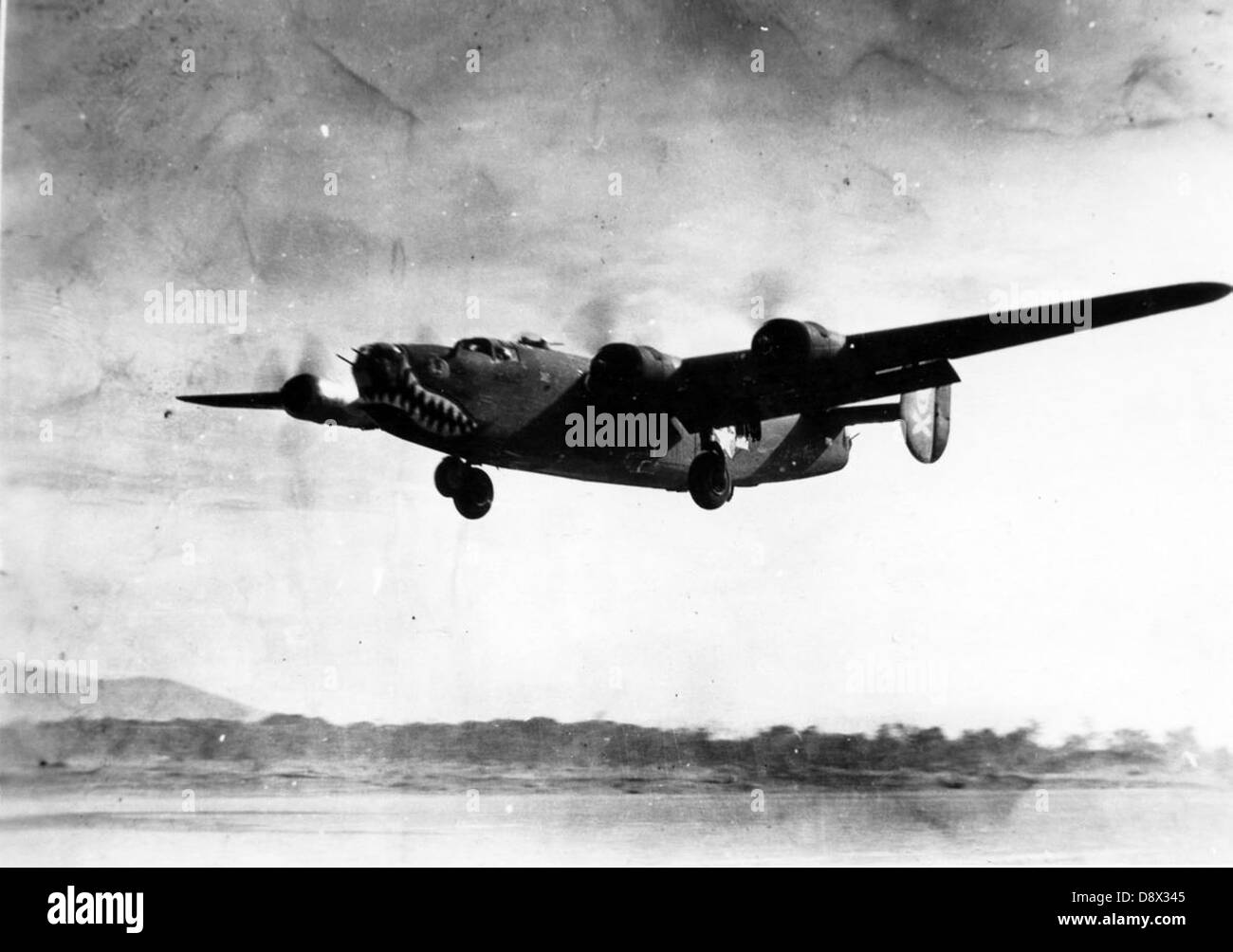 Consolidated B-24H, 90th BG, sharkmouth Stock Photo