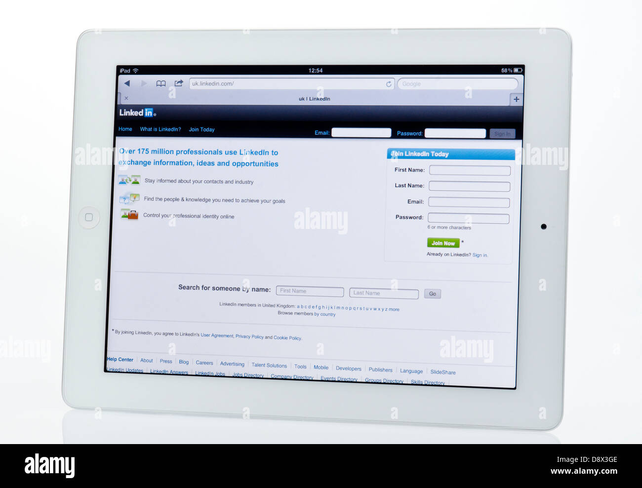 Linkedin Login Page on Apple IPad Screen Editorial Image - Image of device,  apps: 28829720