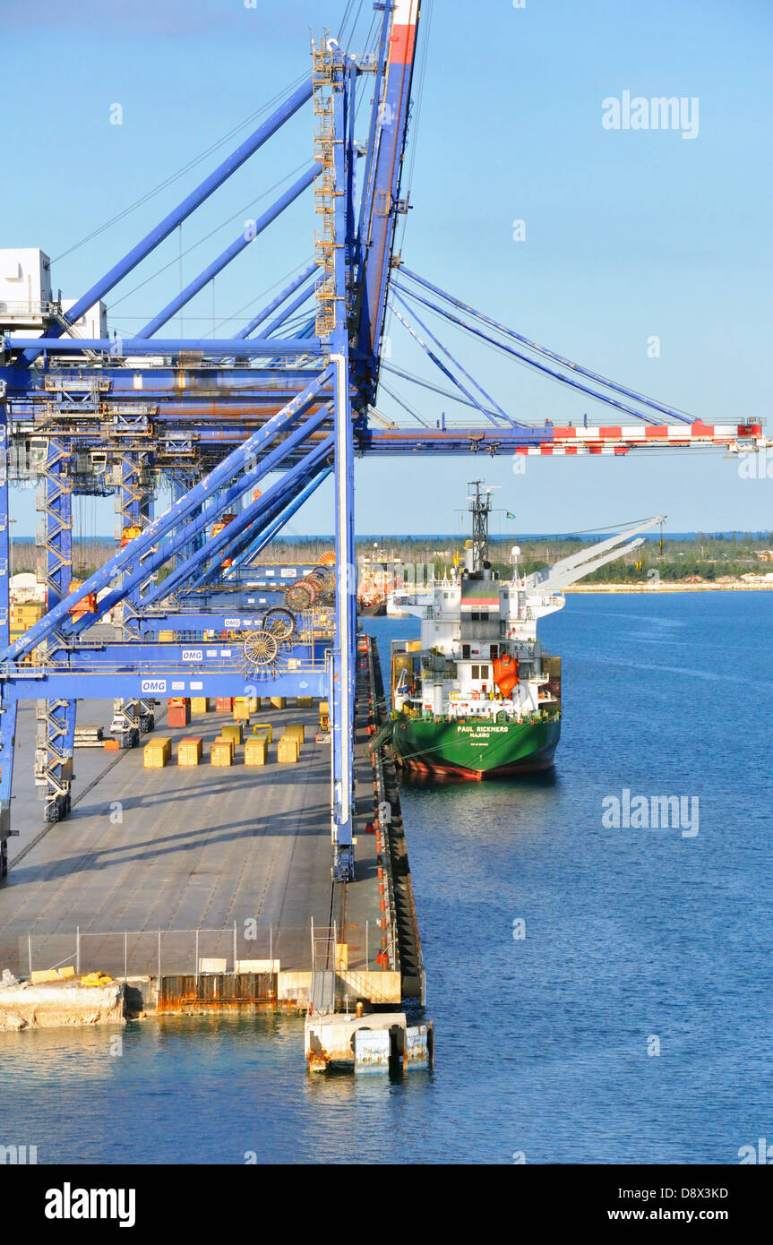 Port at Freeport, Bahamas Stock Photo Alamy