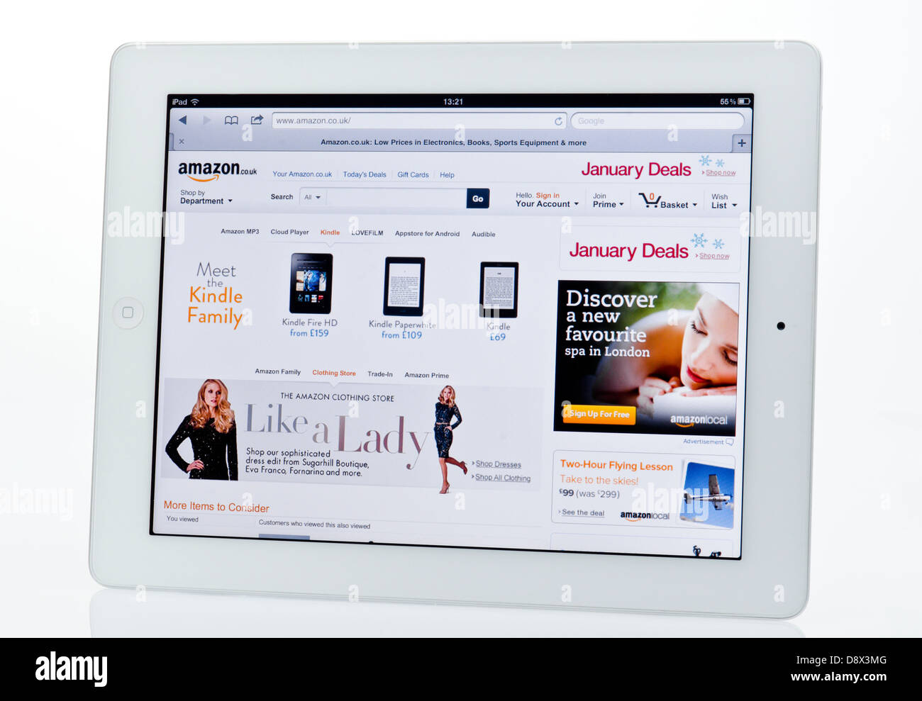 Apple Ipad showing Amazon Website Stock Photo - Alamy