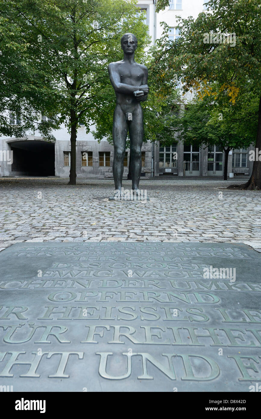 Berlin. Germany. Bendlerblock Memorial on the execution site of the perpetrators of a coup against Hitler on July 20 1944. Stock Photo