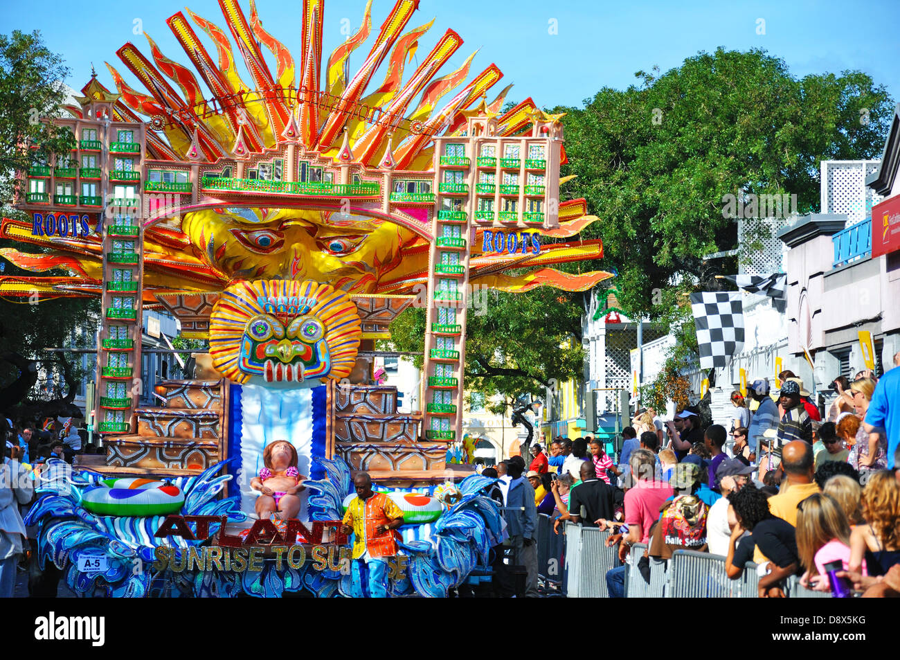 Junkanoo Parade - New Year's carnival in Nassau, Bahamas Stock Photo