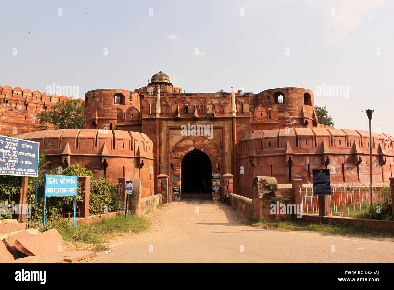 Entry gate Agra Fort  UNESCO World Heritage site Agra, Uttar Pradesh, India Stock Photo