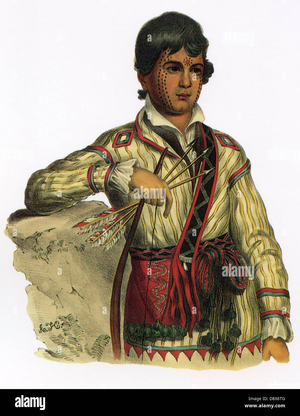 Mistippee, Son of Yoholo Micco, 1836 Stock Photo
