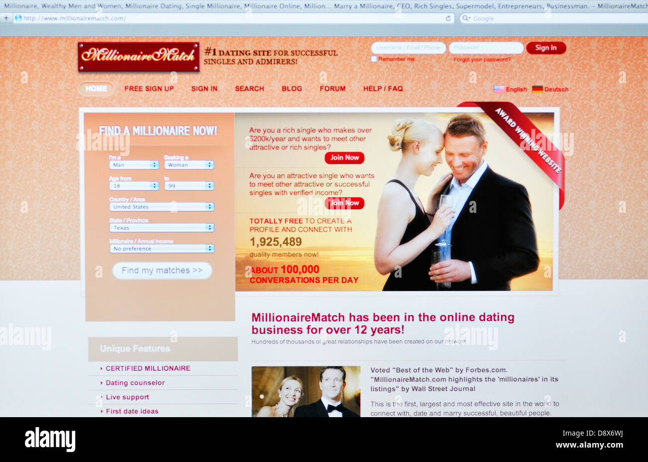 Millionairematch hi-res stock photography and images - Alamy