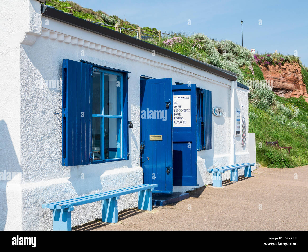 Budleigh Salterton, UK. 5th June, 2013. Budleigh Salterton's Longboat Cafe subject of a planning dispute. Professor Mark Horton, BBC TV Coast presenter, is ‘shocked’ Budleigh Salterton’s Longboat cafe is to be demolished. He said the Admiralty longboat house is the last in Britain. Credit:  Lightworks Media/Alamy Live News Stock Photo