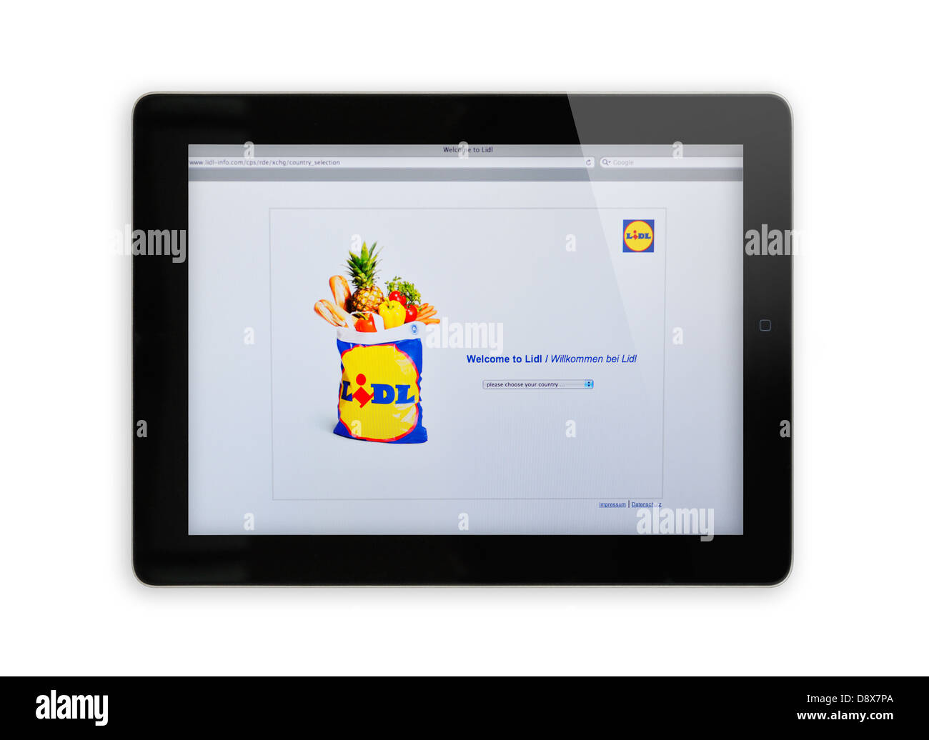 LIDL website on iPad screen Stock Photo - Alamy