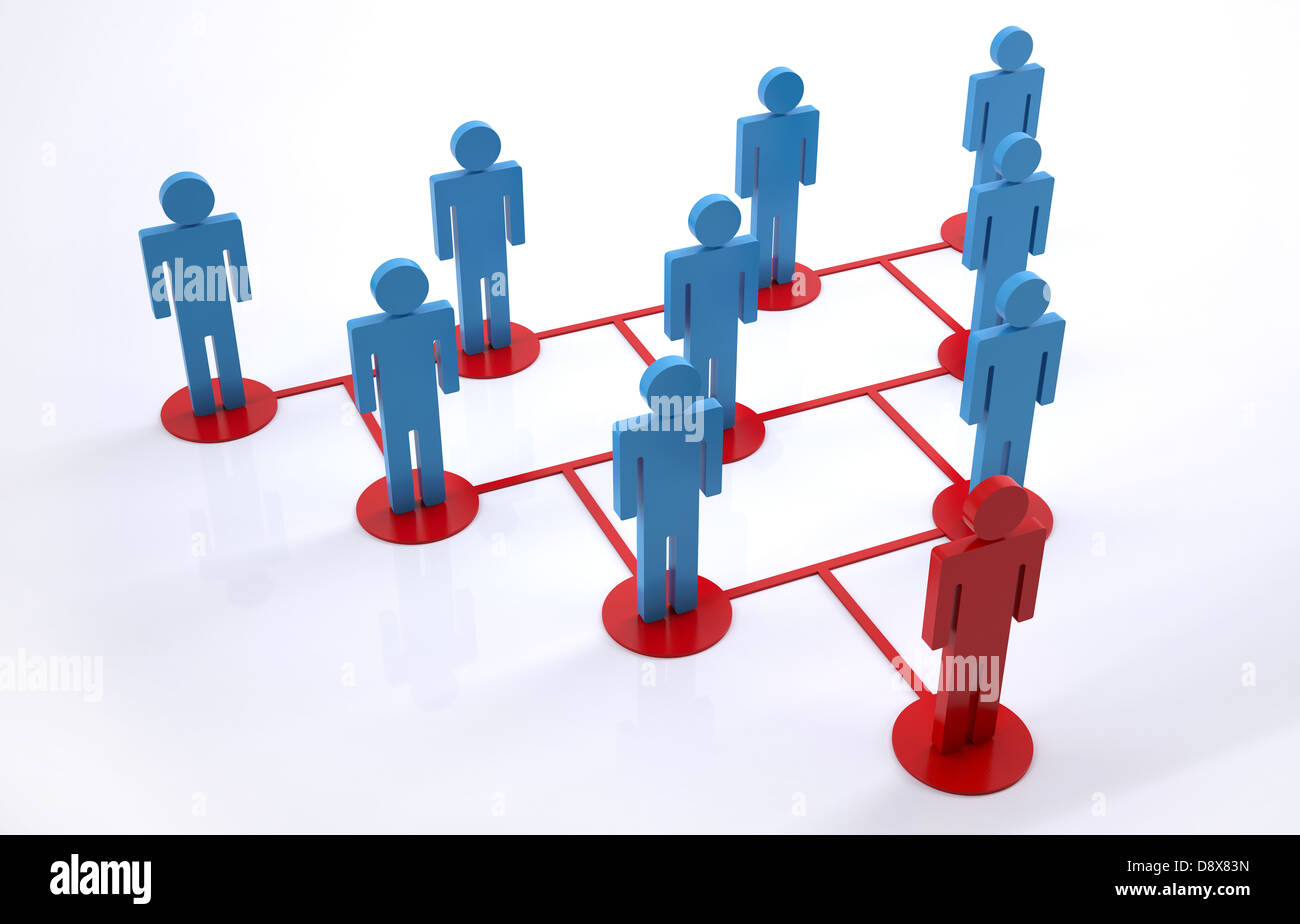 Concept of group leader in a hierarchy Stock Photo Alamy