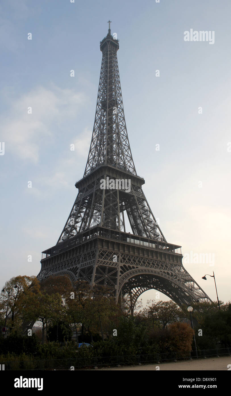 Eiffel Tower Paris in autumn Stock Photo