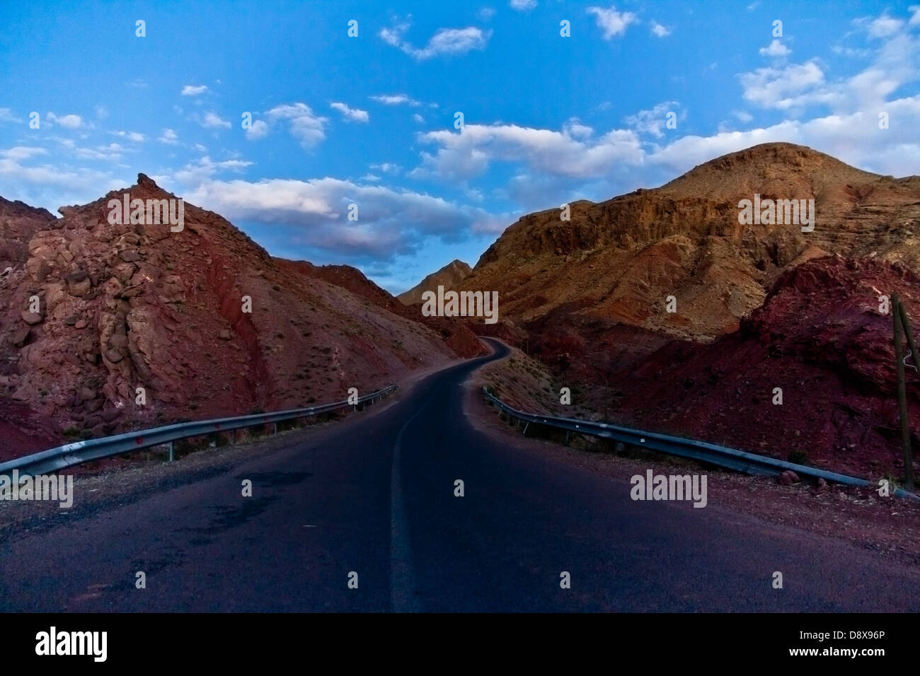 Winding mountain road near Dades gorge, Morocco Stock Photo