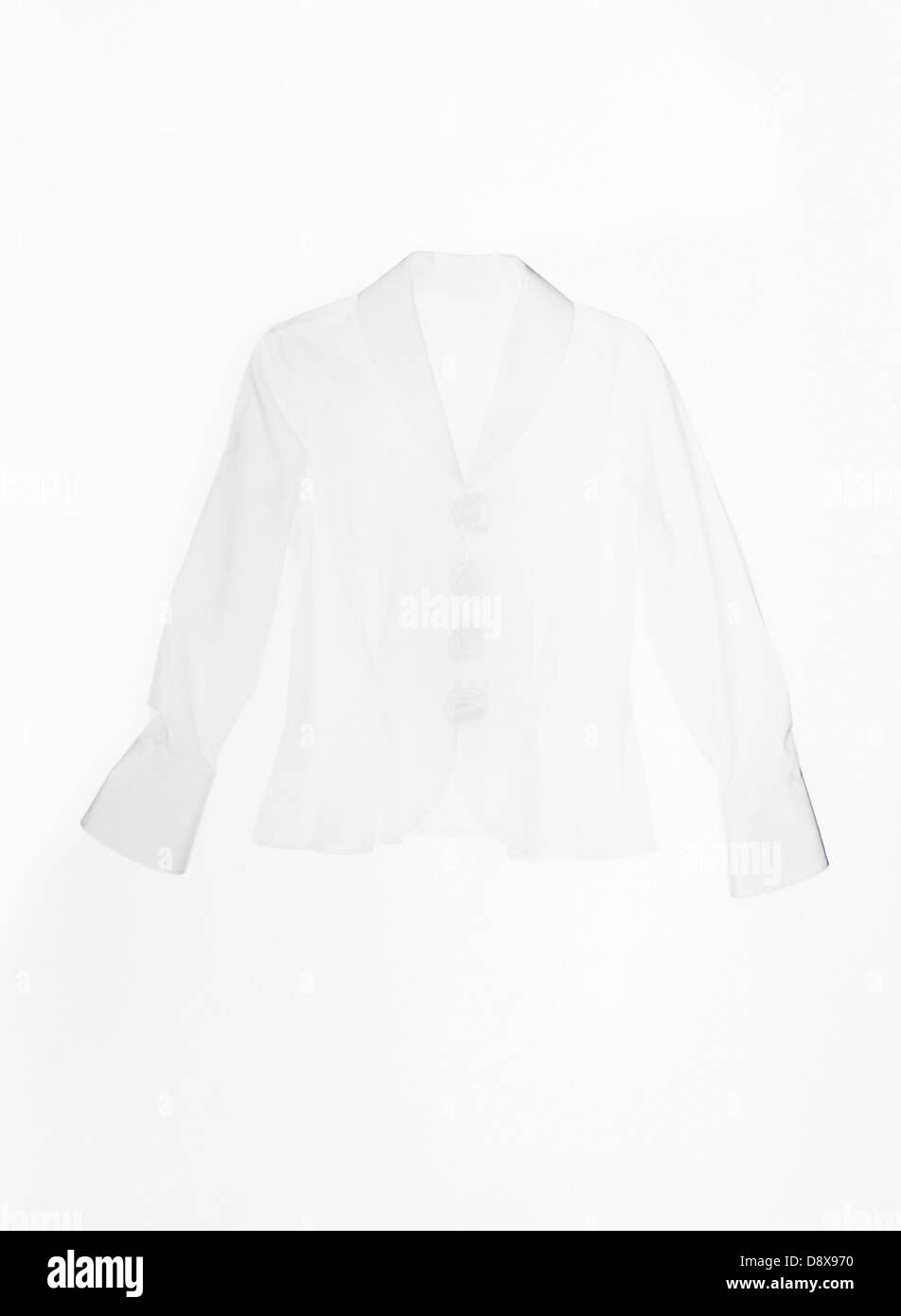 White jacket against white background Stock Photo - Alamy