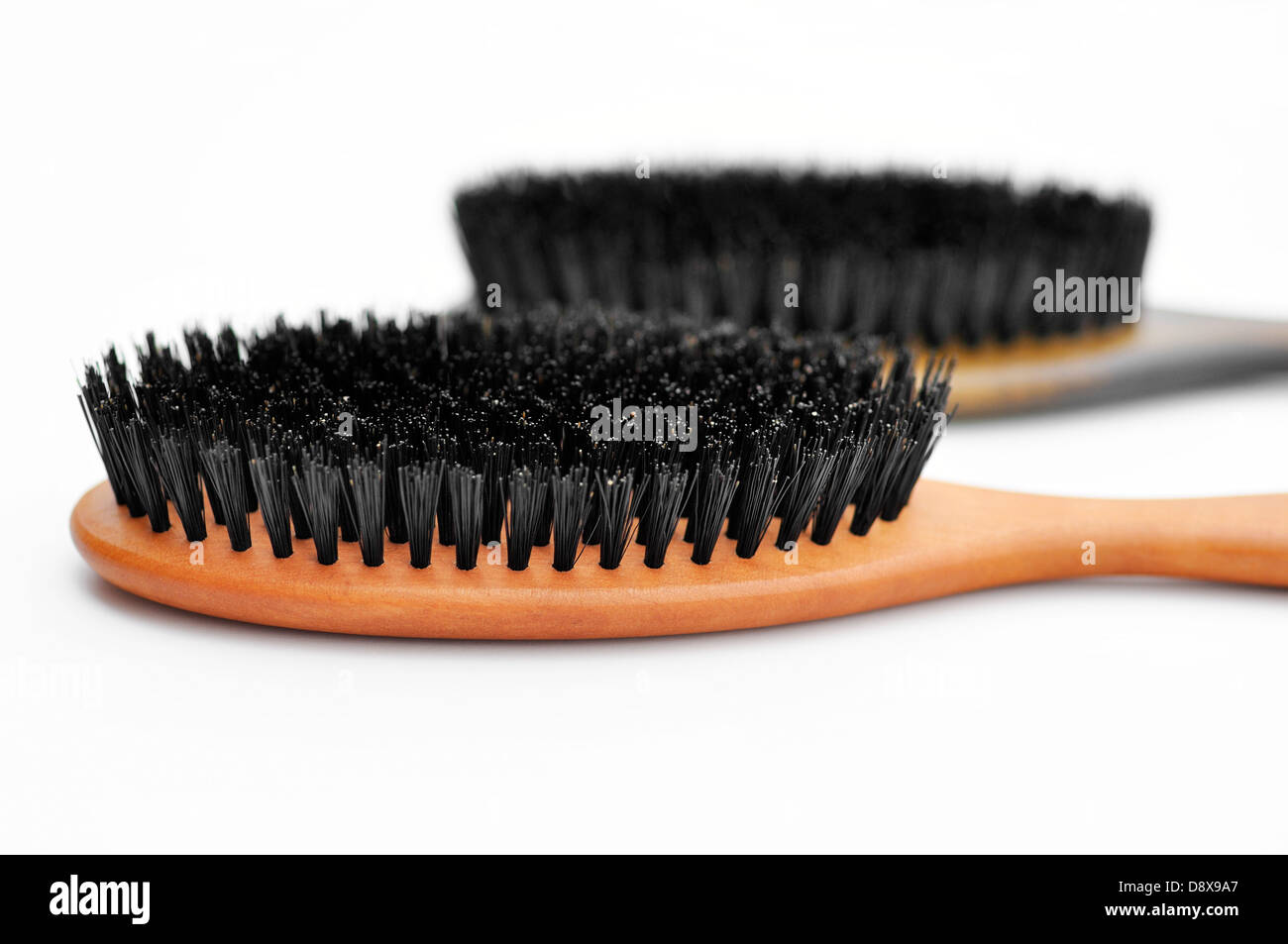 Hairbrushes made from natural hair Stock Photo Alamy