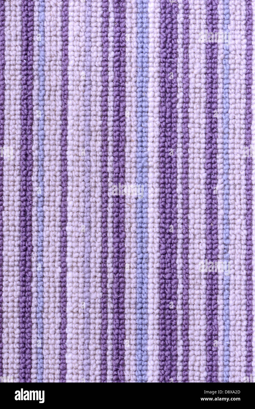 purple stripy carpet texture Stock Photo