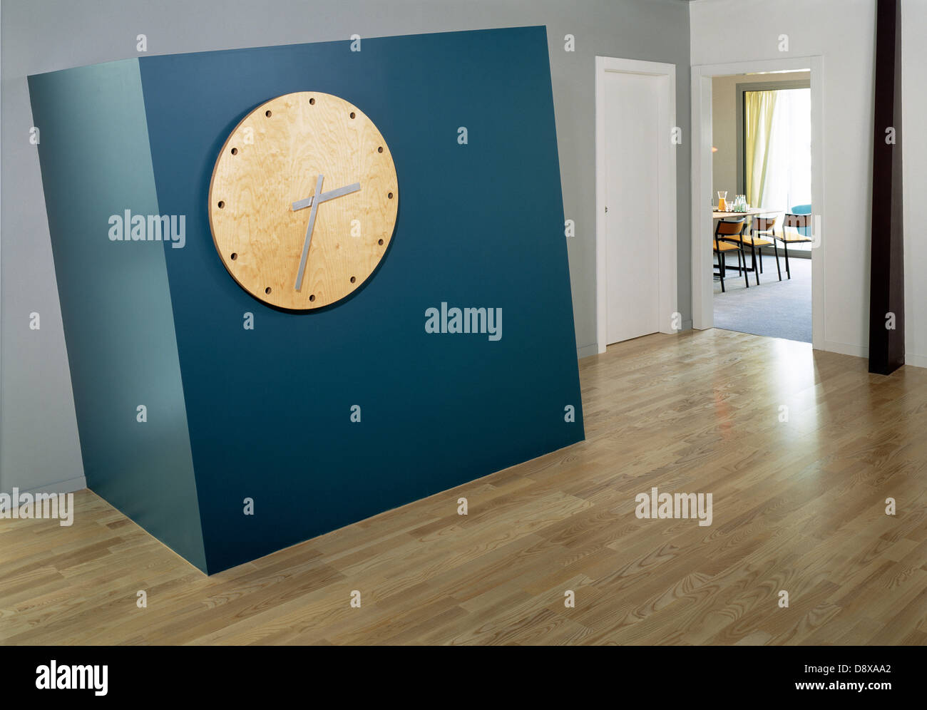 A Clock Inside an Office in Barcelona Stock Photo - Alamy