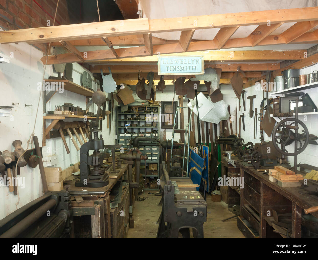 Interior of an early 20th Century Tinsmith's at Preston Park