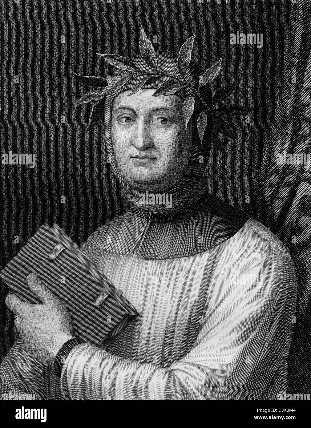 Francis Petrarch, Italian scholar, humanist and poet (1304 – 1374) Stock Photo