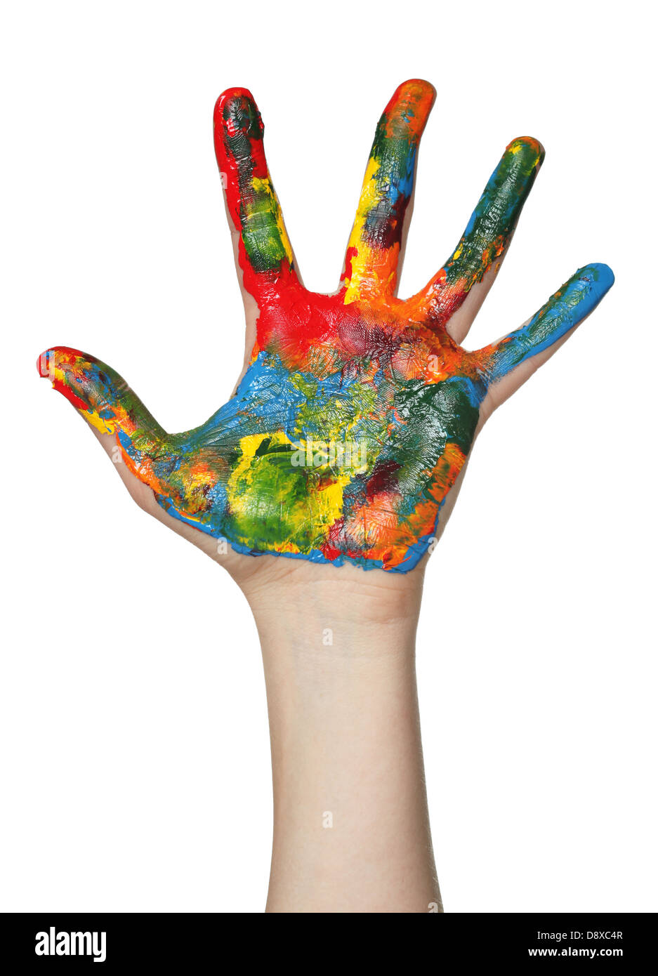 Hand covered in paint hi-res stock photography and images - Alamy