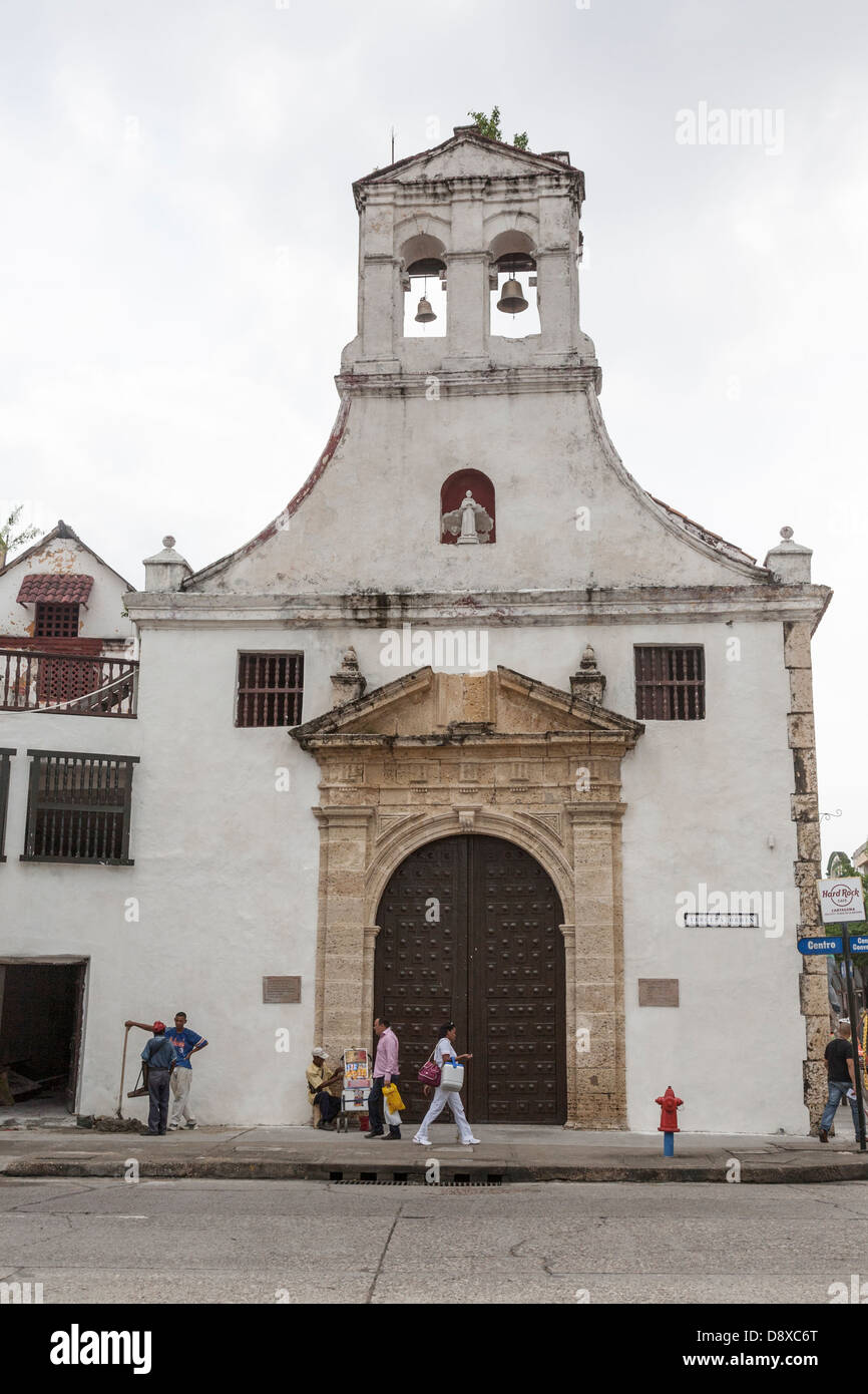 Iglesia de la Tercera Orden, Cartagena, Colombia Stock Photo